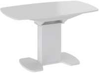 Обеденный стол ТриЯ Портофино СМ(ТД)-105.02.11(1) (белый глянец/стекло белое) - 