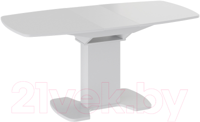 Обеденный стол ТриЯ Портофино СМ(ТД)-105.02.11(1) (белый глянец/стекло белое)