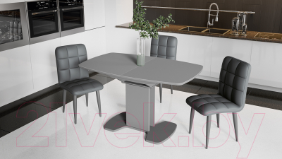 Обеденный стол ТриЯ Портофино СМ(ТД)-105.02.11(1) (серый/стекло серое матовое Lux)