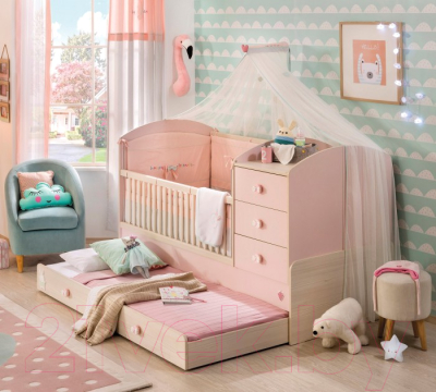Детская кровать-трансформер Cilek Baby Girl / 20.42.1015.00