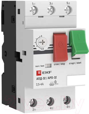 Автоматический выключатель пуска двигателя EKF PROxima apd2-2.5-4.0