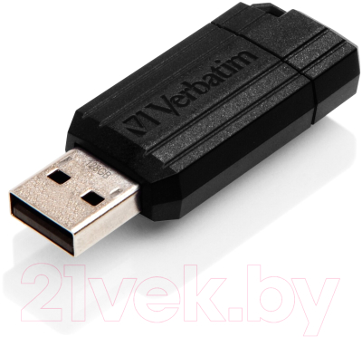 Usb flash накопитель Verbatim Pinstripe 128GB / 49071 (черный)