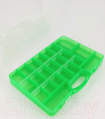 Ящик рыболовный Три Кита КД-1 с ручкой / 012.8309 (зеленый)