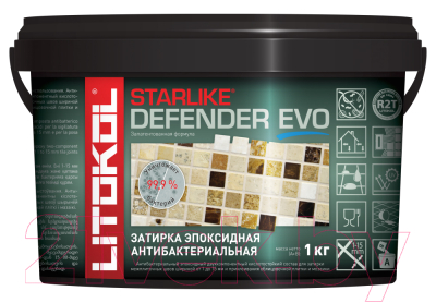 Фуга Litokol Эпоксидная Starlike Defender Evo S.320 (1кг, лазурный)