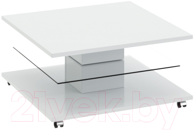 Журнальный столик ТриЯ Diamond тип 1 (белый глянец)