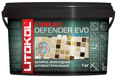 Фуга Litokol Эпоксидная Starlike Defender Evo S.225 (1кг, табачный)