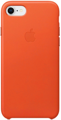 Чехол-накладка Apple Leather Case для iPhone 8/7 Bright Orange / MRG82