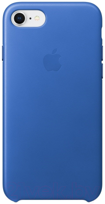 Чехол-накладка Apple Leather Case для iPhone X Electric Blue / MRGG2