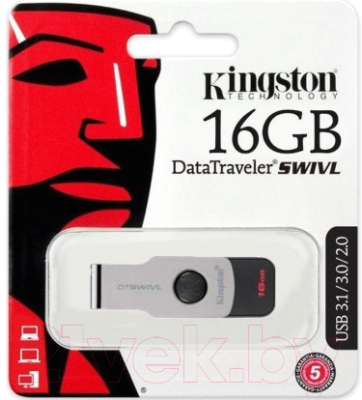 Usb flash накопитель Kingston Data Traveler SWIVL USB3.0 16GB (DTSWIVL/16GB)