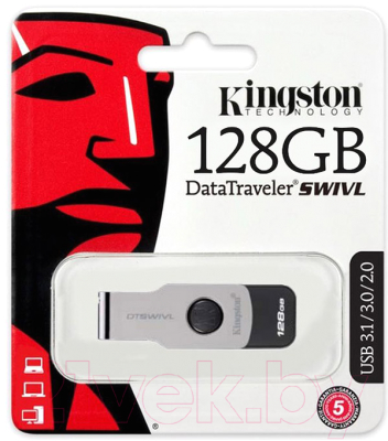Usb flash накопитель Kingston Data Traveler SWIVL USB3.0 128Gb (DTSWIVL/128GB)