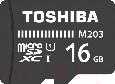 Карта памяти Toshiba Exceria M203 microSDHC 16GB с адаптером (THN-M203K0160EA)