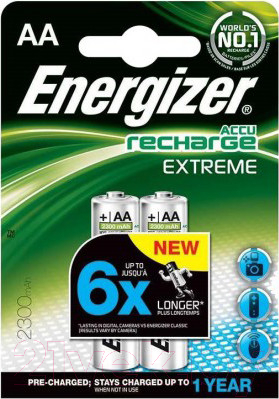 Комплект аккумуляторов Energizer Extreme AA 2300mAh / E300624500 (2шт)