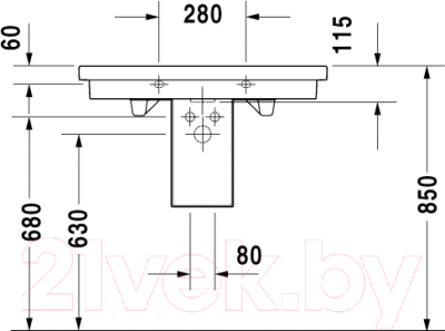 Полупьедестал Duravit 2nd Floor (0857160000)