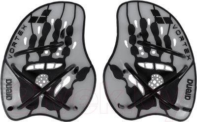 Лопатки для плавания ARENA Vortex Evolution Hand Paddle 95232 15 (р-р M, серебряный/черный)