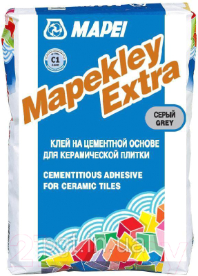 Клей для плитки Mapei Mapekley Extra (25кг, серый)