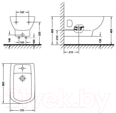 Биде подвесное Gala Smart 25362/72596