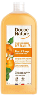 Шампунь для волос Douce Nature Органический с экстрактом апельсиновых цветов (1л)