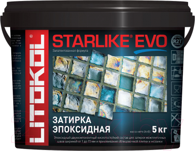 Фуга Litokol Эпоксидная Starlike Evo S.145 (5кг, угольно черный)