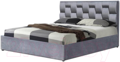 Двуспальная кровать Halmar Annabel 160x200 (серый)
