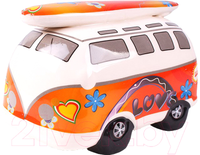 Копилка Darvish Пляжный автобус / DV-10387 (оранжевый)