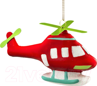 

Елочная игрушка Erich Krause, Красный, Decor Вертолет / 47805
