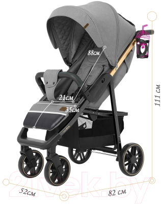 Детская прогулочная коляска Baby Tilly Eco T-166 (Midnight Gray)