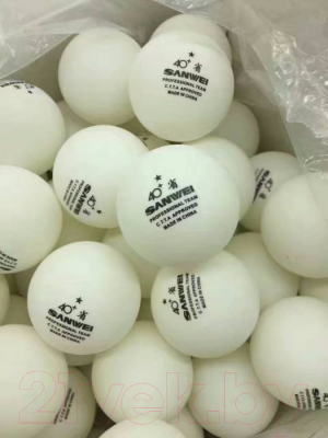 Набор мячей для настольного тенниса Sanwei ABS 40+ 1* / 40173 (100шт)