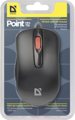Изображение товара Мышь Defender Point MM-756 / 52756 (черный)