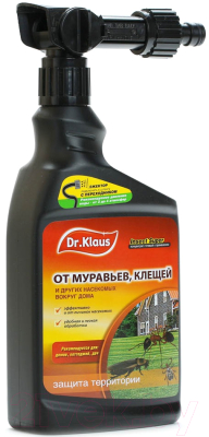Средство защиты растений Dr. Klaus Insect Super от муравьев клещей и других насекомых DK06230011 (1л)