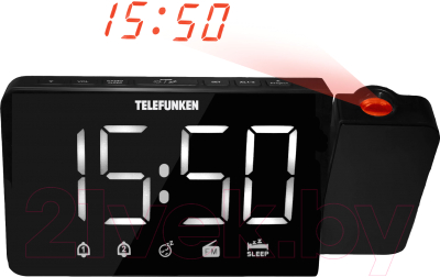 Радиочасы Telefunken TF-1703 (черный/белый)