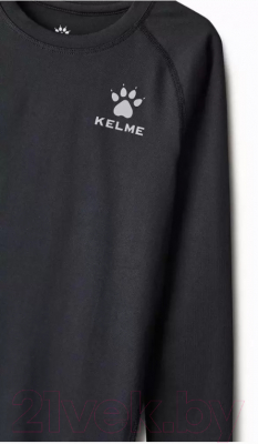 Термокофта детская Kelme Tech Fit Long Sleeve Thick Kids / 3893113-000 (130, черный)