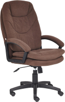 Кресло офисное Tetchair Comfort LT флок (коричневый) - 