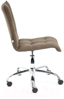 Кресло офисное Tetchair Zero флок (коричневый)