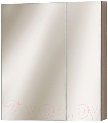 Шкаф с зеркалом для ванной Акваль Женева / ЖЕНЕВА.04.60.10.N