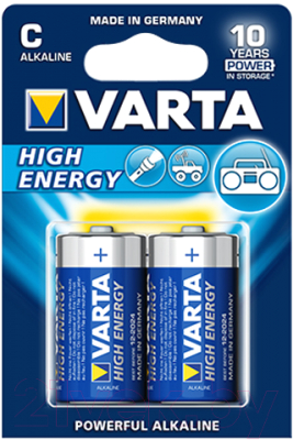 Комплект батареек Varta High Energy 2C 1.5V LR6 / 04914121412 (2шт)