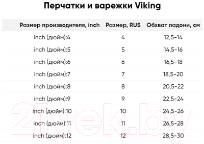 Варежки лыжные VikinG Aliana Mitten / 113/21/0884-01 (р.7, белый)