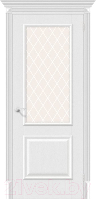 Дверь межкомнатная el'Porta Классико-13 60x200 (Virgin/White Сrystal)