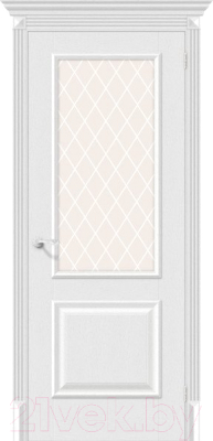 Дверь межкомнатная el'Porta Классико-13 90x200 (Virgin/White Сrystal)