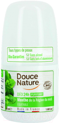 Дезодорант шариковый Douce Nature Органический с мятой перечной (50мл)