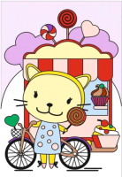 

Картина по номерам Lori, Киска с леденцом / Ркн-001