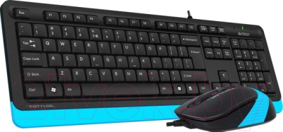 Клавиатура+мышь A4Tech Fstyler F1010 (черный/синий)
