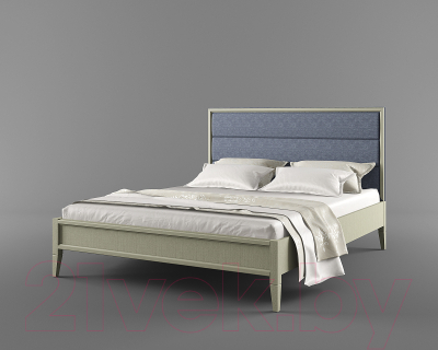 Полуторная кровать Молодечномебель Charlie 1200 ВМФ-1521 (серый агат/Leroy 310)