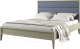 Полуторная кровать Молодечномебель Charlie 1200 ВМФ-1521 (серый агат/Leroy 310) - 