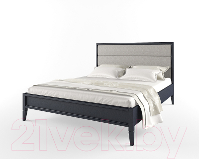 Двуспальная кровать Молодечномебель Charlie ВМФ-1513 160x200 (шафран/Leroy 304)