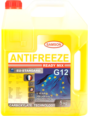 Антифриз SAMSON EU-Standard G12 (5кг, желтый)