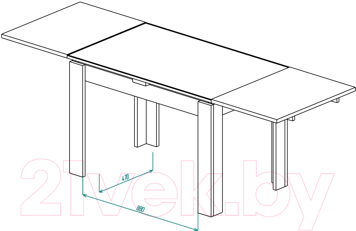 Обеденный стол ТриЯ Норман тип 1 (белый/стекло белый глянец)
