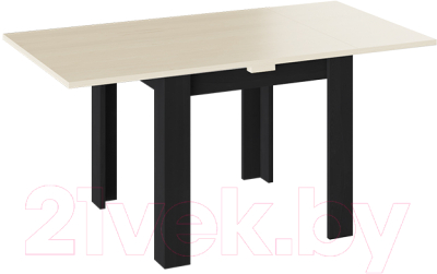 Обеденный стол ТриЯ Хьюстон тип 1 раздвижной (черный/каттхилт)