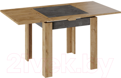 Обеденный стол ТриЯ Хьюстон тип 3 раздвижной (дуб вотан/моод темный)