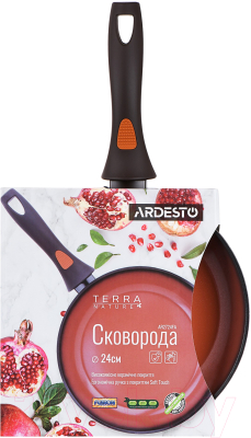 Сковорода Ardesto Terra Nature / AR2724FA (24см, оранжевый/коричневый)