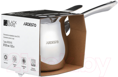 Турка для кофе Ardesto Black Mars / AR0814S (500мл)